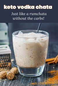 This low carb vodka chata is a delicious drink recipe similar to RumChata. It uses vodka and low carb ingredients for a creamy winter drink. However you can use rum too if you wish. Each cocktail has only 0.6g net carbs. 