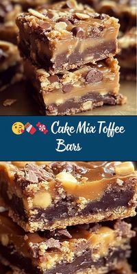 These Cake Mix Toffee Bars are a decadent, buttery treat made with just a few ingredients! Using a cake mix base, these bars are layered with chocolate and crunchy toffee bits, making them irresistibly delicious. They’re perfect for parties, holiday gatherings, or as a simple dessert to whip up anytime.