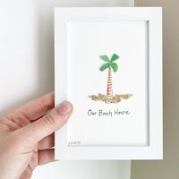 Palm Tree Sea Glass Art by Sook & Hook