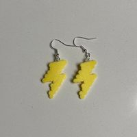 Lightning bolt mini perler bead earrings ⚡️