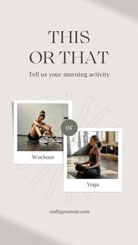 Neutral Minimalist This Or That Morning Activity Instagram Story Canva Template