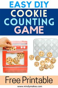 Number Matching Game for Kids: Let's Count Cookies! (Free Printable) - Mindy Makes