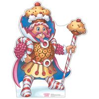 The classic children's board game "Candy Land" has been around since 1949 and spawned many different versions, including a popular video game. Ruling over Candy Land is King Kandy, who lives in Candy Castle. He appears on this 3' 10" tall cardboard cutout. You can hang it on a wall like a poster, or use the attached easel fold-out piece to make it free-standing. Comes folded for shipping purposes. This item is printed to order and most orders go out within 3 business days but please allow up to