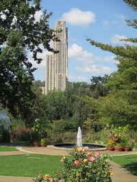 Cathedral of Learning, University of Pittsburgh, from Phipps Conservatory.