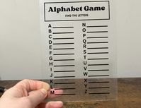 Make your own air or road trip games #cricut #vinyl #games #alphabet #alphabetactivities #travel #roadtrip