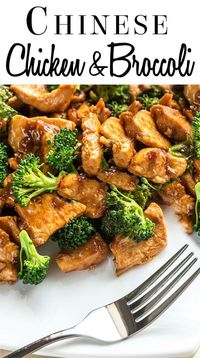 This stir-fry recipe for Chinese Chicken & Broccoli in a brown sauce is quick, easy, and on the table in just 30 minutes. via @Erren's Kitchen