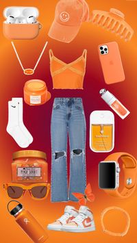 A orange outfit!🧡 #outfitinspo