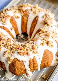 Easy Banana Bundt Cake Recipe with Cream Cheese Glaze and Walnuts