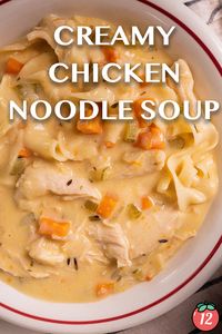 Creamy Chicken Noodle Soup | 12 Tomatoes