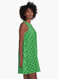 "Green Circles Modern Geometric Abstract 2023" A-Line Dress for Sale by SkillsDesigns | Redbubble