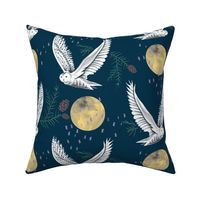 Snow Flight, Large Fabric | Spoonflower