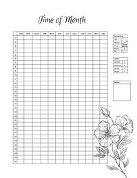 -Monthly Period Tracker  -Simple lay out -Includes every day for every month -Key to distinguish cycle days -Note section for anything  This is a digital download, nothing will be mailed. Purchase only incudes digital file. -