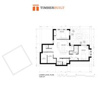 A igher definition plan & first floor plans for this design are available on our website. The basement floor plans for this timber frame home show two bedrooms, two bathrooms, a large family room, a laundry room and a utility room. There is also a suggested outdoor patio area. For completed pictures of this home please check our website.