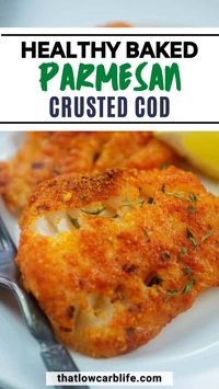 This healthy baked Parmesan crusted cod is a light and flavorful dish. It is an easy cod recipe that’s low carb and you can make it in just 15 minutes. We bread it in a mixture of Parmesan and seasonings and then bake. Serve this with lemon wedges or tartar sauce. This cod dish is really simple to prepare and the whole family loves this flavorful fish.