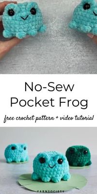 Free Frog Crochet Pattern By Yarn Society #crochetplushies #cutecrochetanimals #crochettoys #crochetplush #crochetamigurumi