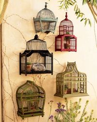 birdcages on a wall