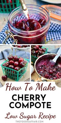 Easy Three Ingredient Cherry Compote (Sugar Free) | The Foodie Affair