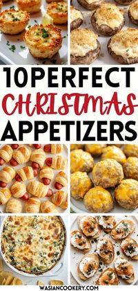 Struggling to find easy appetizers that fit your Christmas theme? These holiday dishes are simple to make, with festive flavors that are great for parties and family gatherings. Save this pin for easy, crowd-pleasing Christmas dishes!