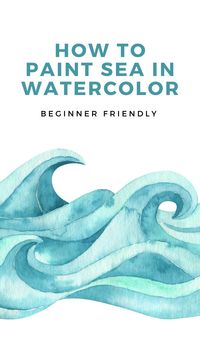 How to paint sea in watercolor for beginner artist |sea waves | seascape | seafood | ocean | #watercolor #sea #howtopaintsea