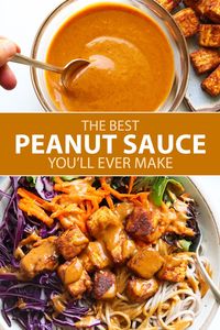 This Thai Peanut Sauce recipe is made with simple ingredients you probably already have. It's hard to resist once you taste it! 