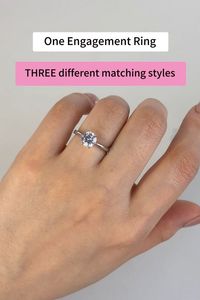 Three chic ways to style your engagement ring looks. Which one is your favorite?