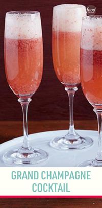 Recipe of the Day: Bobby Flay's Grand Champagne Cocktail 🥂 Swap your usual champagne for Bobby's Grand Champagne Cocktail made with strawberry puree and orange-flavored liqueur and finished off with a little bubbly. Happy New Year!