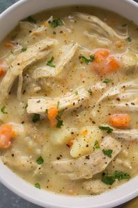 Healthy Chicken Pot Pie Soup - The Clean Eating Couple