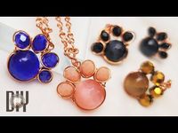 Pet paw print | Dog | cat | cute | Pendant | tutorial | stone have hole 982 - YouTube