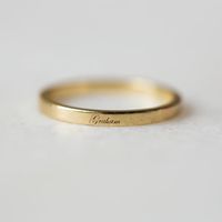 Dainty Personalized Band | 14-Karat – Golden Thread, Inc.