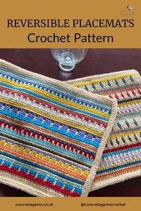 This crochet placemats pattern is a riot of rainbow colours. The Reversible Rainbow Placemats pattern lets you transform leftover skeins into a vibrant set of placemats. Plus, it's a great way to learn reversible mosaic crochet!