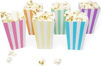 Amazon.com: Mini Popcorn & Candy Favor Treat Boxes for Birthday, Bridal and Baby Shower - Assorted Striped Design - 36 Count (Unicorn Pastel Mix) : Home & Kitchen