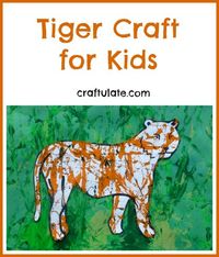 This tiger craft uses marbles and paint to create the tiger's stripes. A great craft to go alongside The Tiger Who Came To Tea book.