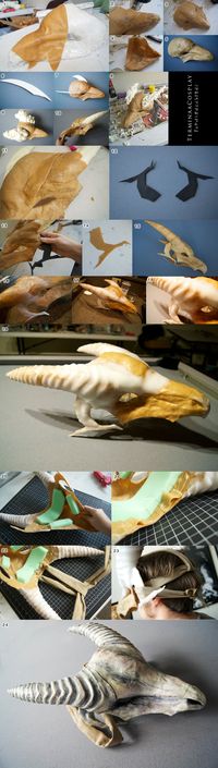 Marowak Skull Mask Tutorial- Worbla Scraps by TerminaCosplay.deviantart.com on @DeviantArt