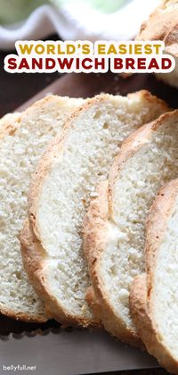 One hour start to finish is all you need to make the World’s Easiest Homemade Sandwich Bread. Don’t have a stand mixer? No problem! Just knead by hand in a couple minutes. With only 5 pantry ingredients, this recipe is so easy and thrifty, resulting in soft tender loaves of bread every time!