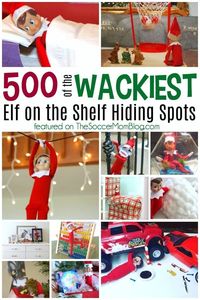 Get inspired with this awesome collection of over 500 super funny Elf on the Shelf ideas! You’ll never run out of elf ideas with this BIG list of easy Elf on the Shelf hiding spots! Have a blast this Christmas with the kids and try out these new hiding spots!