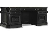 Hooker Furniture Telluride Black with Reddish Brown Ruh Executive Desk | HOO37010363