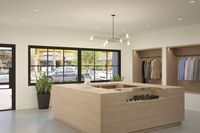 Modern Mens Clothing Store, Modern Retail Shop, Modern Store, Poured Concrete Floors