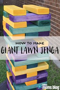 DIY Yard Games - Megan Harney for Dallas Moms Blog Jenga