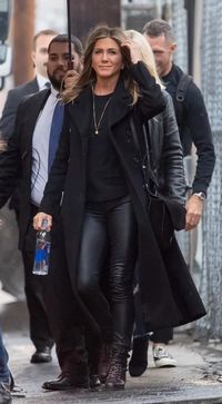 Jennifer Aniston Maroon Boots December 2018