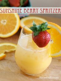 Sunshine Berry Spritzer - Non Alcoholic Brunch Party Punch