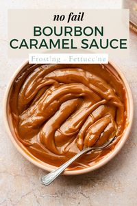 This homemade caramel sauce recipe is super easy to make. All you need are a few simple ingredients that you probably already have in your house, plus bourbon! Drizzle this spiked bourbon caramel on ice cream, any desserts, or your morning coffee!