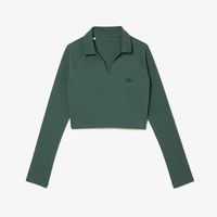 Lacoste Polo Feminina Cropped De Mangas Longas-Gola contrastante: Um look contemporâneo. Mangas com buracos para os polegares: Para aquecer. Bolso interno embutido: Um design habilidoso. Crocodilo em silicone costurado na frente: Discretamente ...