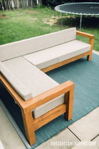 Finishing Touches for the Outdoor Sofa: Making Modern Couch Cushions, Applying Finish, and More