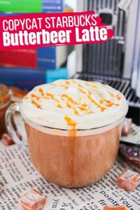 Butterbeer Latte is a velvety latte is sweet, creamy and rich with notes of toffee, nuts and caramel swirled into the milky espresso with perfectly steamed, frothy milk.