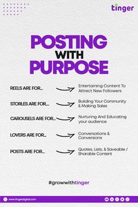 Posting with Purpose. #socialmedia #marketing #socialmediamarketing #digitalmarketing #instagram #branding #business #marketingdigital #seo #design