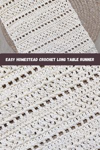 Easy Homestead Crochet Long Table Runner   #crochet #rajiscrafthobby #crochettablerunner #crochettablemat #crochetrectangle