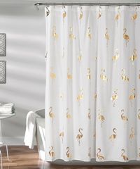 Another great find on #zulily! Gold Flamingo Shower Curtain #zulilyfinds