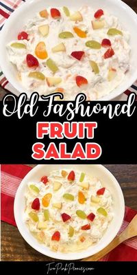 This old fashioned fruit salad recipe is perfect for parties, potlucks, or even holiday dinners like Thanksgiving and Christmas! It is a versatile fruit salad recipe (swap the fruit for your favorites) that uses whipped cream and cream cheese. It is the perfect creamy fruit salad recipe!