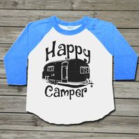 Tent...check, Flashlight...check....smores, check.....trendy camping shirt for your little one, definitely CHECK. Whether youre camping at the