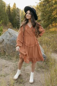 Libbie Dress-Rust – Love Olive Co